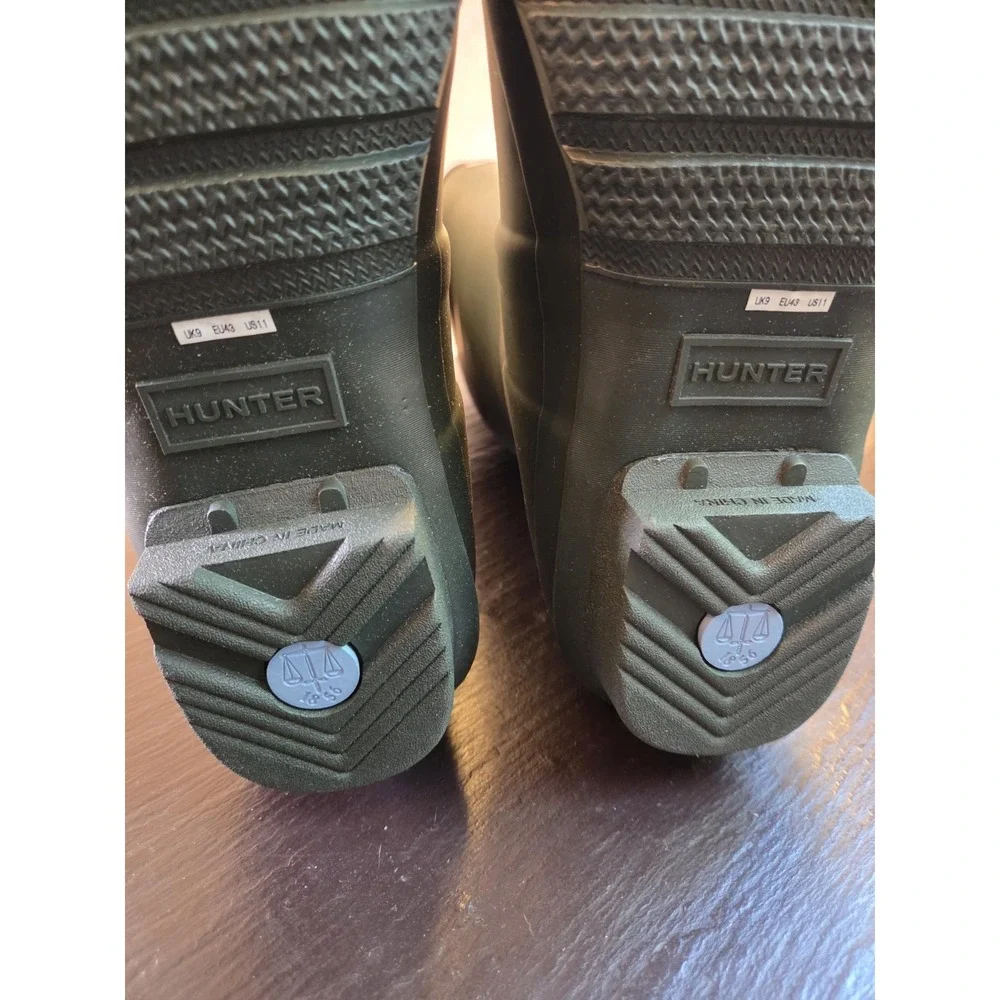 Hunter Orig Wms Tall Rain Boots Olive Green Matte Rubber WP Wellies 11 NEW! $190